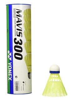 Yonex YONEX Mavis 300 Badminton Shuttlecock | Pack of 6 | Nylon Skirt | Close to Feather Flight | Durable & Cost Effective | Perfect for Practice | Medium Speed ​​| Yellow  - Image 4