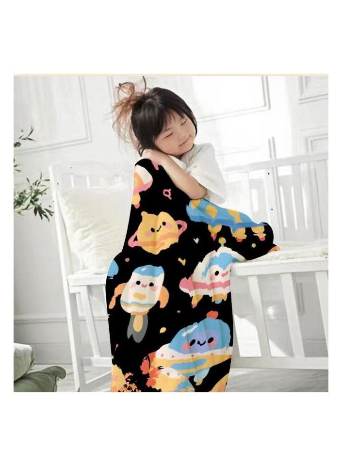 general Children's or student cartoon flannel thin blanket (warm and comfortable, suitable for sleep, games) 100cm*150cm - Image 1