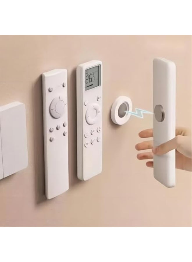 5 Pieces Self-Adhesive Magnetic Remote Control Holder, Wall Mounted Storage Organizer Rack for Home, Office, TV, Fan, Air Conditioner, Remote Control - Image 1