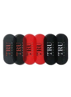 TRU BARBER HAIR GRIPPERS  3 COLORS BUNDLE PACK 6 PCS for Men and Women  Salon and Barber Hair Clips for Styling Hair holder Grips BlackRedBlack