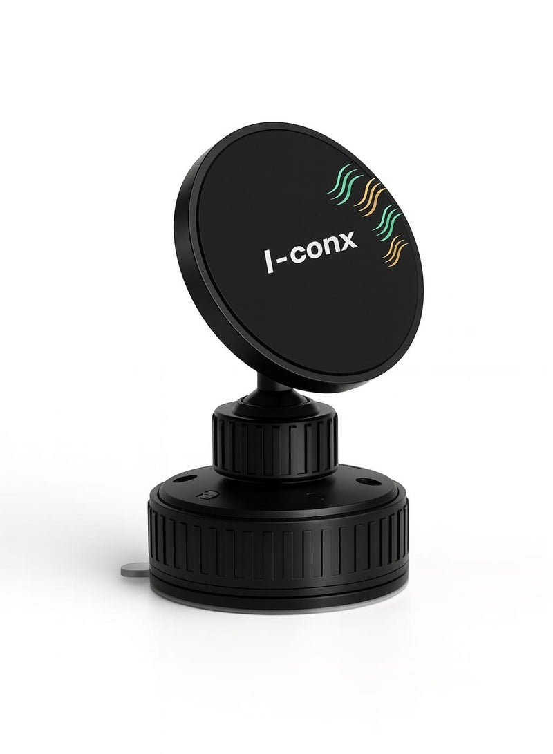 I-conx Phone Holder Mount Stand 360° Rotation for Car & Desk – Strong Magnetic Suction