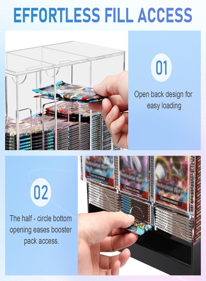 CHEPULA 3-Slot Booster Pack Dispenser, Card Dispenser Storage, Acrylic Booster Box for Trading Card/Sports Booster Packs (4mm Thick) - Image 4