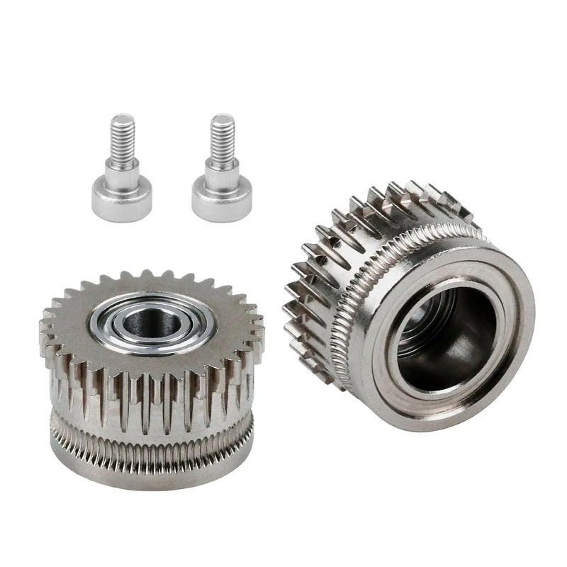 Hardened Steel Ni Plated Extruder Gear Set, All Metal, High Hardness, Ideal Replacement for K1 3D Printer Parts - Image 1
