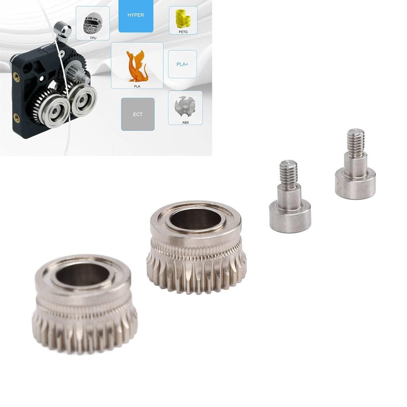Hardened Steel Ni Plated Extruder Gear Set, All Metal, High Hardness, Ideal Replacement for K1 3D Printer Parts - Image 5