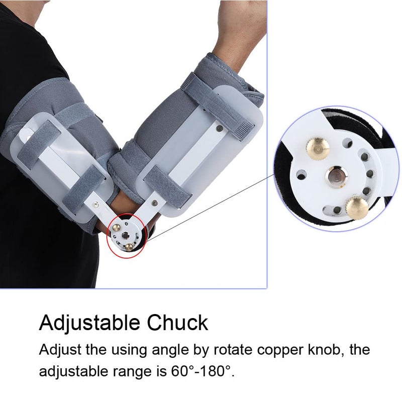 كلاراكو klarako مثبت الكوع، دعامة ما بعد الجراحة لمرفق الكوع، دعامة الطرف العلوي، واقي تثبيت كسور الساعد، دعامة مفصل الكوع، مصحح دعامة الذراع، جبيرة (L) - Image 3