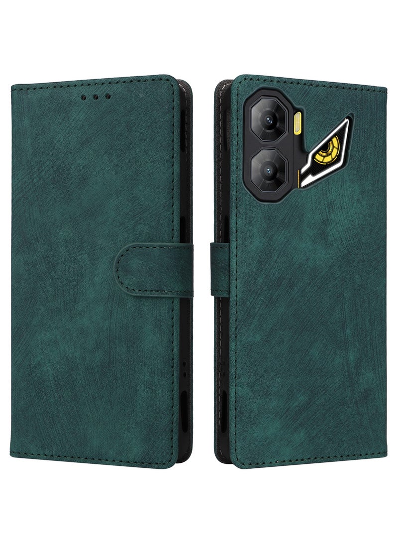 For ZTE Nubia neo 3 Cover with Hand Strap, PU Leather Full Body Protection Shockproof Flip Mobile Cover, RFID Anti-theft Brush Folio Wallet Case - Image 3