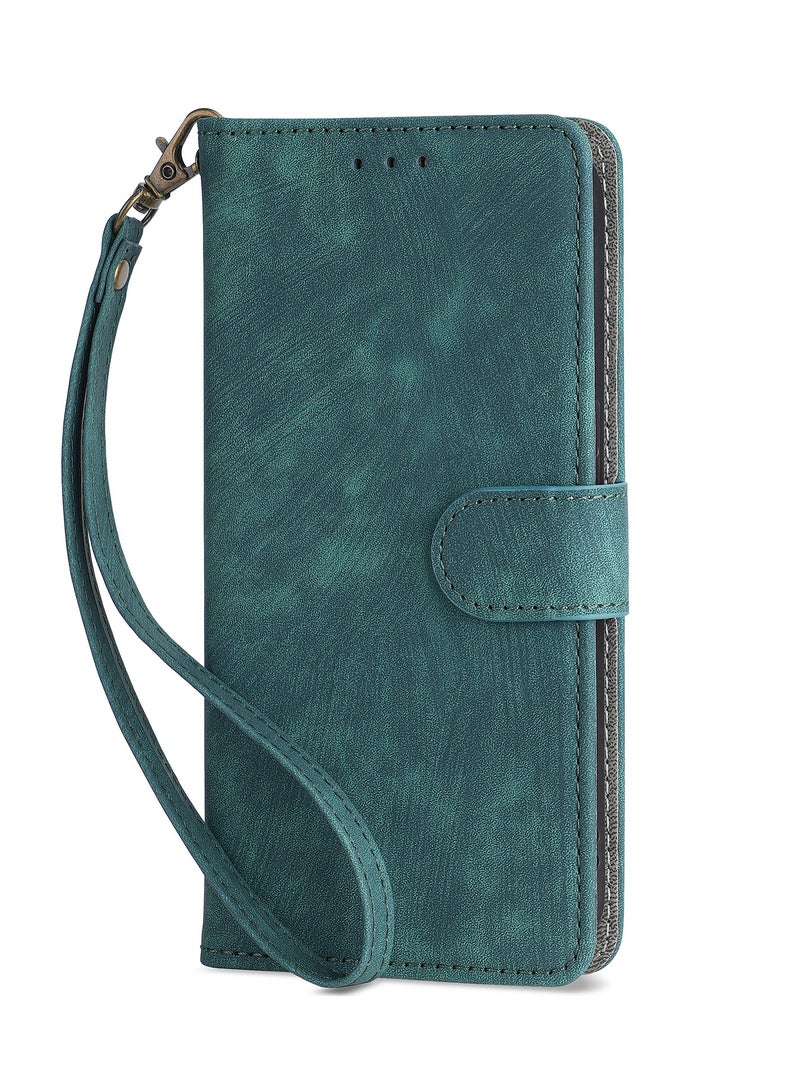 For ZTE Nubia neo 3 Cover with Hand Strap, PU Leather Full Body Protection Shockproof Flip Mobile Cover, RFID Anti-theft Brush Folio Wallet Case - Image 4