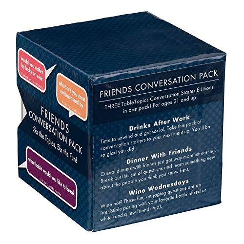 TableTopics Friends Conversation Pack Card Game - 120 Fun Conversation Starter Cards for Adult Parties, Friends’ Game Nights, or Girls’ Nights, Getting to Know You Questions, Boxed Set of 3 Topics - Image 5