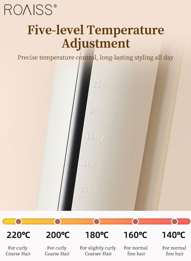 رويس حديد تجعيد الشعر على شكل حرف U، 32 مم، أيونات سالبة، 5 سرعات لضبط درجة الحرارة، عصا تجعيد الشعر السيراميكية سريعة التسخين، خفيفة الوزن وقابلة للحمل، مناسبة لجميع أنواع الشعر القصير والمتوسط ​​والطويل - Image 3