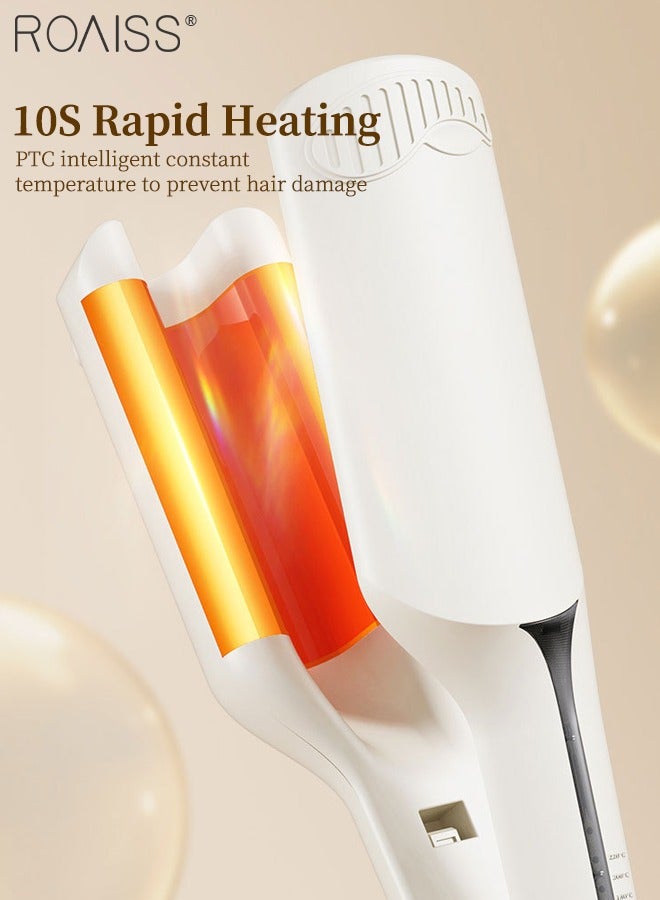 رويس حديد تجعيد الشعر على شكل حرف U، 32 مم، أيونات سالبة، 5 سرعات لضبط درجة الحرارة، عصا تجعيد الشعر السيراميكية سريعة التسخين، خفيفة الوزن وقابلة للحمل، مناسبة لجميع أنواع الشعر القصير والمتوسط ​​والطويل - Image 4