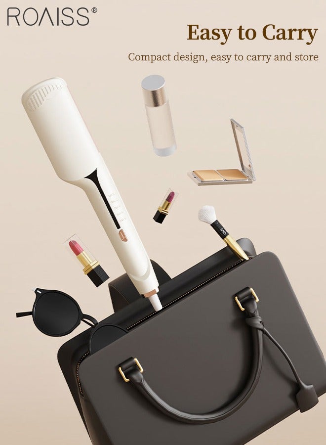 رويس حديد تجعيد الشعر على شكل حرف U، 32 مم، أيونات سالبة، 5 سرعات لضبط درجة الحرارة، عصا تجعيد الشعر السيراميكية سريعة التسخين، خفيفة الوزن وقابلة للحمل، مناسبة لجميع أنواع الشعر القصير والمتوسط ​​والطويل - Image 5