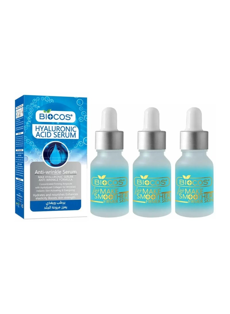 BIOCOS Multi Serum Hyaluronic Acid – Advanced Hydrating & Anti-Aging Facial S - Pack of 3 - Image 1