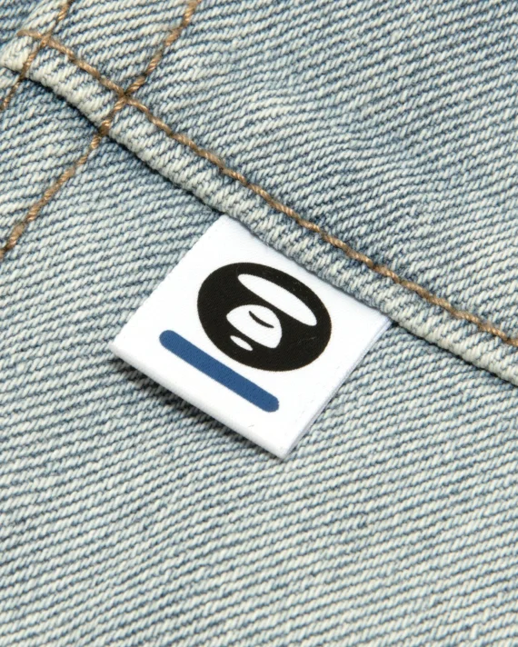 Aape BY *A BATHING APE®  AAPENOW moonface denim shorts for Men | Best Price UAE