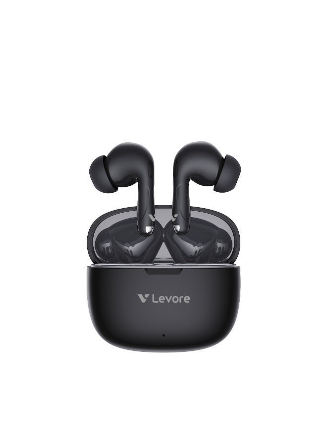 LEVORE TWS Wireless Earbuds LBT202-BK – Bluetooth Earphones, Deep Bass Sound, Long Battery Life, Comfortable Fit, Clear Calls - Image 2