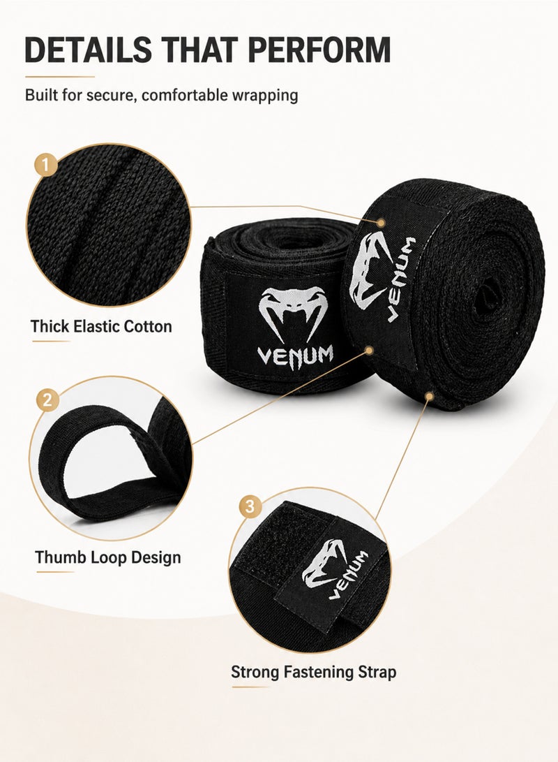 Axpeih Boxing Hand Wraps for Men & Women 5M Stretch Cotton Wrist Support Bandages for Muay Thai MMA Kickboxing Gym Training Knuckle Protection with Hook & Loop Closure - Image 2