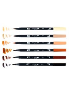 Tombow Tombow 56236 Dual Brush Pen Art Markers, Portrait, 6-Pack. Blendable, Brush and Fine Tip Markers  - Image 2