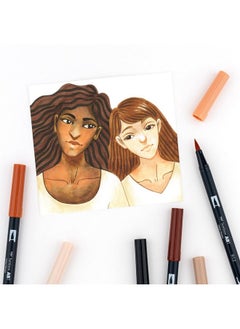 Tombow Tombow 56236 Dual Brush Pen Art Markers, Portrait, 6-Pack. Blendable, Brush and Fine Tip Markers  - Image 3