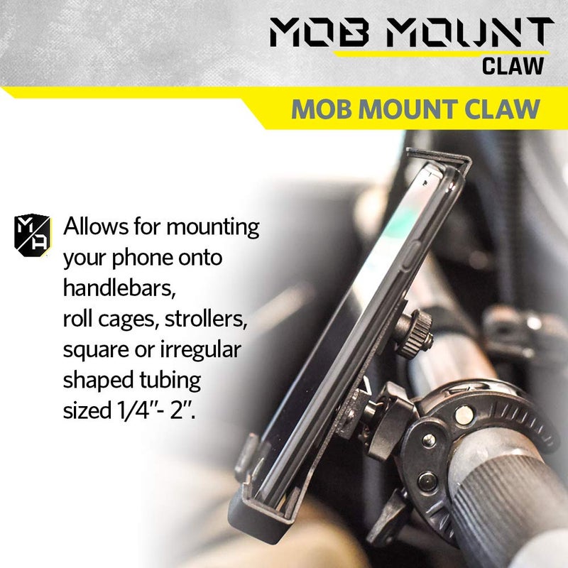 Mob Armor Mob Mount Claw with 360° Rotation - Universal Phone Mounting Clamp for Motorcycle, Jeep, Dirt Bike, Car, ATV, Boat, Truck, Emergency Vehicle - Large, Black - Image 3
