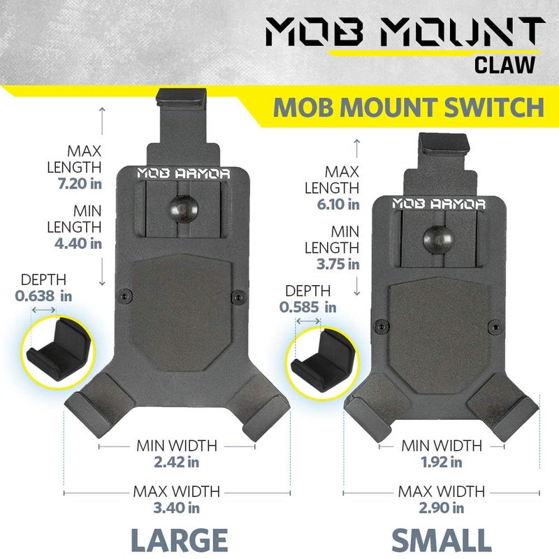 Mob Armor Mob Mount Claw with 360° Rotation - Universal Phone Mounting Clamp for Motorcycle, Jeep, Dirt Bike, Car, ATV, Boat, Truck, Emergency Vehicle - Large, Black - Image 4