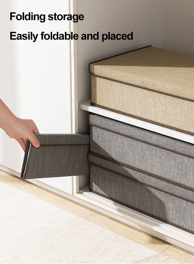Underwear Drawer Organizer Wardrobe Organiser with Lid Foldable 13 Cell Dustproof Closet Organizer Divider Cabinet Organizer Bedroom Closet Drawer Underwear Storage Boxes for Clothing Underwear Bras Socks(S,13Cell) - Image 5
