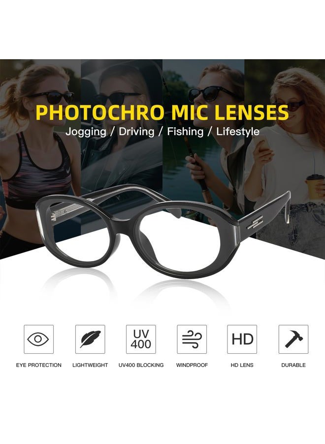 Bhigh 2-in-1 woman Blue Light Blocking & Photochromic Glasses - Auto-Tinting Lenses for Indoor/Outdoor Use Y5616 (C1) - Image 4