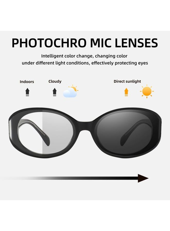 Bhigh 2-in-1 woman Blue Light Blocking & Photochromic Glasses - Auto-Tinting Lenses for Indoor/Outdoor Use Y5616 (C1) - Image 2