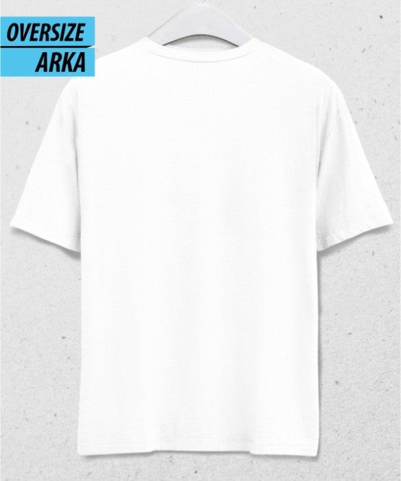 Hena Cyberheart – Rhythm of Digital Love Oversize T-Shirt White  - Image 2