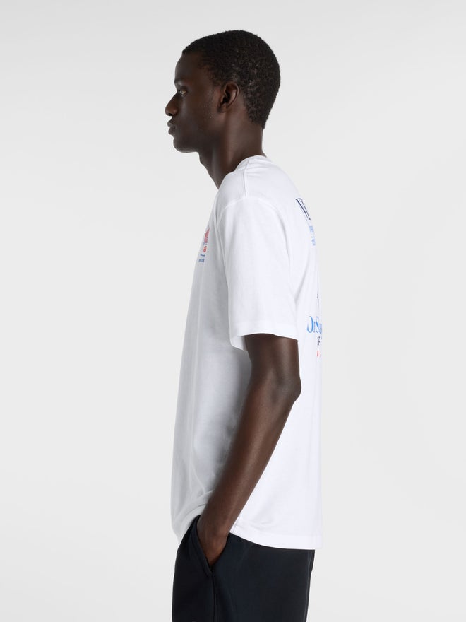 New Balance White Graphic Print Cotton T-Shirt - Image 2