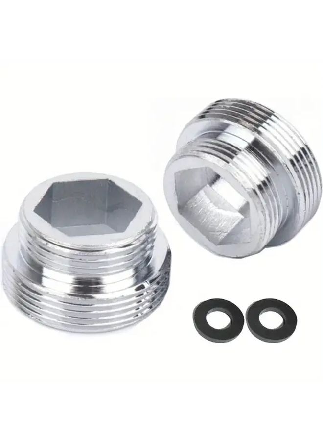 2pcs M22 Male To Female Faucet Adapters With Washers For Kitchen Bathroom Sink - Image 4