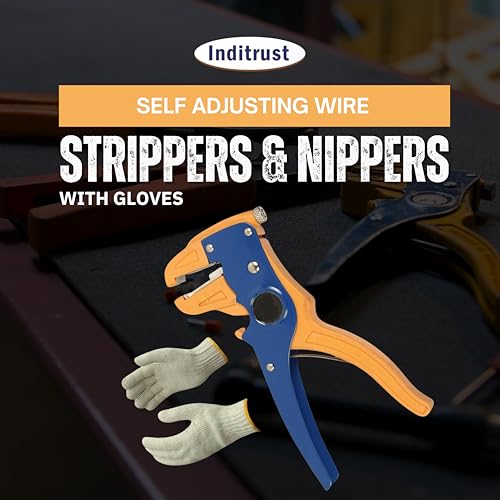 Inditrust No. 2 DLX Self Adjusting Wire Strippers and Nippers with Gloves - Image 2
