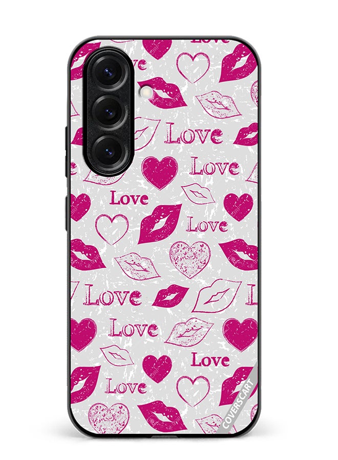 VR CREATIVE Protective Case Cover For Samsung Galaxy A56 Love And Lips Tags Design Multicolour