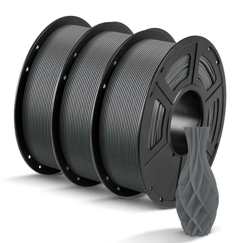 ANYCUBIC PLA Filament 175mm Bundle 3KG 3D Printing PLA Filament 175mm Dimensional Accuracy 002mm 1KG Spool 22 lbs 3KG Gray