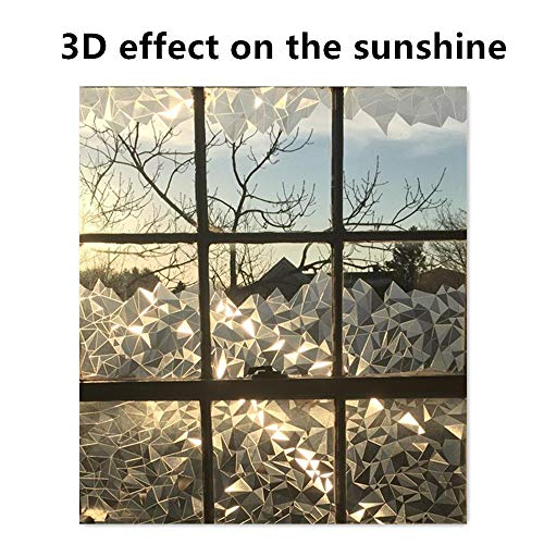 NIVIY Window Privacy Film 3D No Glue Static Cling Frosted Glass Window Film for Bathroom Office Kitchen Door Decor, Heat UV Blocking Window Coverings 17.7"x 78.7" - Image 4