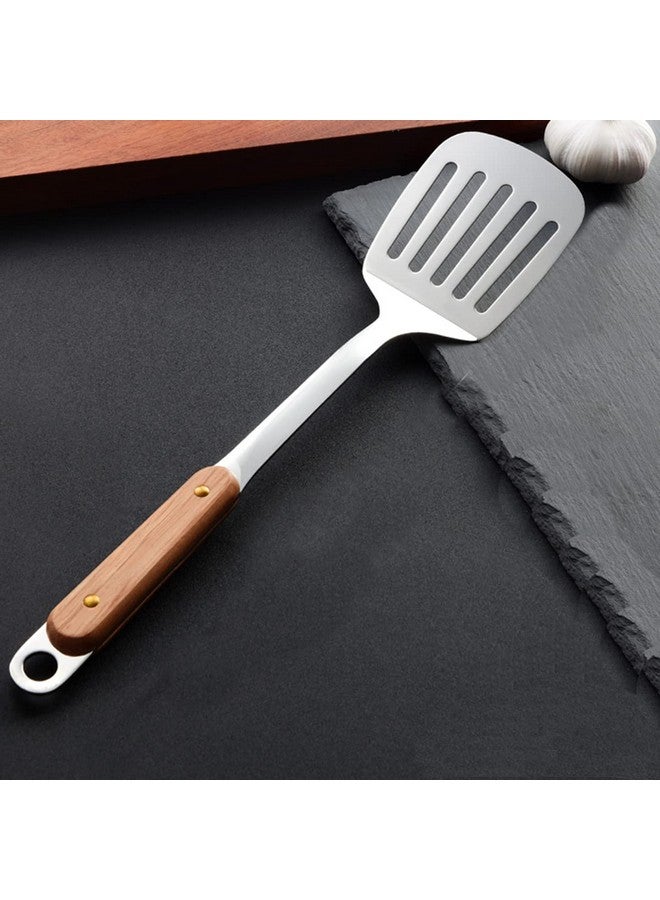 pepplo Slotted Spatula Turner, Best Turner Spatulas Wood Grip, Pancake Turner Egg Flipper - Image 1