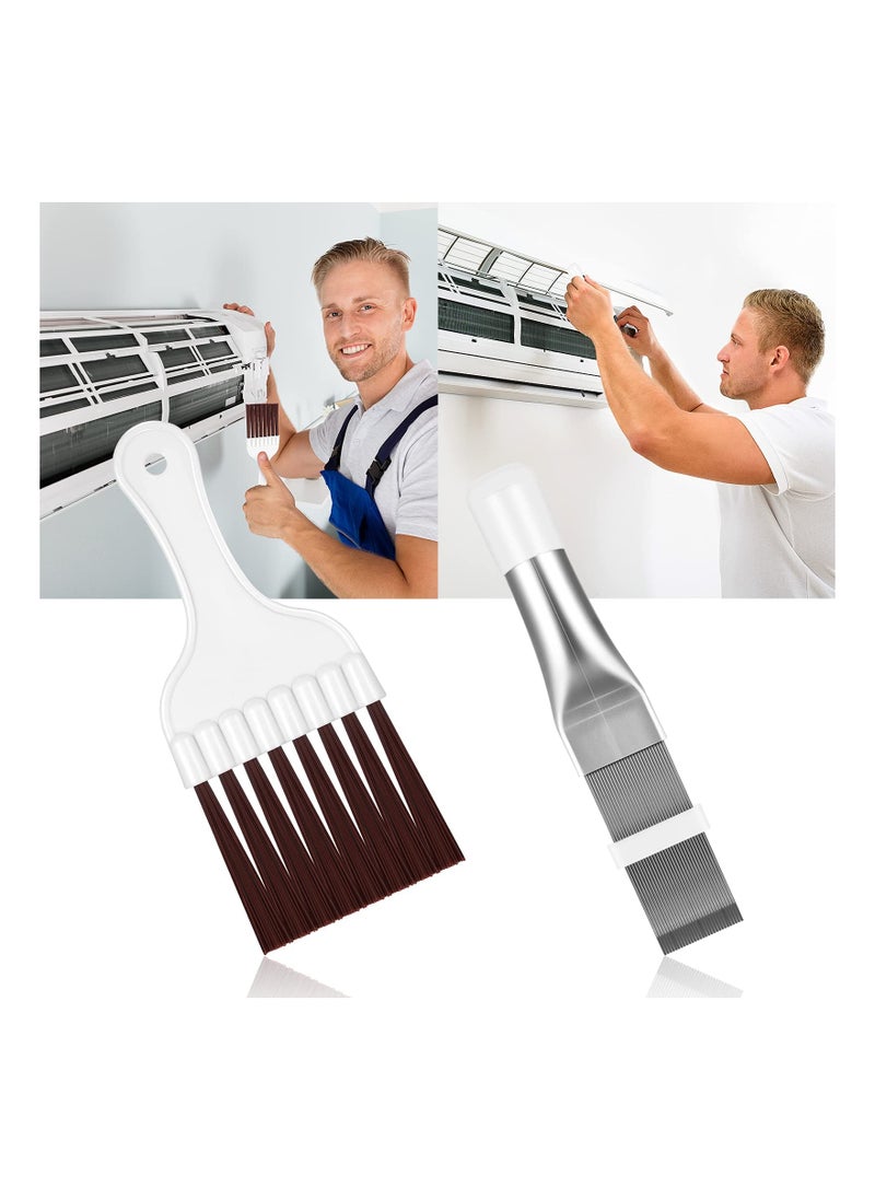 Excefore Air Conditioner Condenser Fin Comb, 6 Pcs Fin Cleaning Brush Air Conditioner Fin Cleaner Refrigerator Coil Cleaning Whisk Brush Metal Fin Evaporator Radiator Repair Tool  - Image 4
