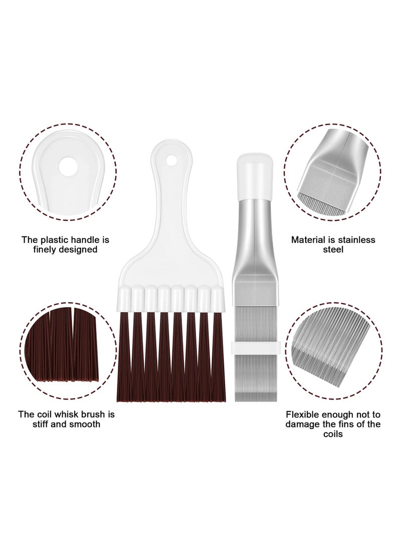 Excefore Air Conditioner Condenser Fin Comb, 6 Pcs Fin Cleaning Brush Air Conditioner Fin Cleaner Refrigerator Coil Cleaning Whisk Brush Metal Fin Evaporator Radiator Repair Tool  - Image 3