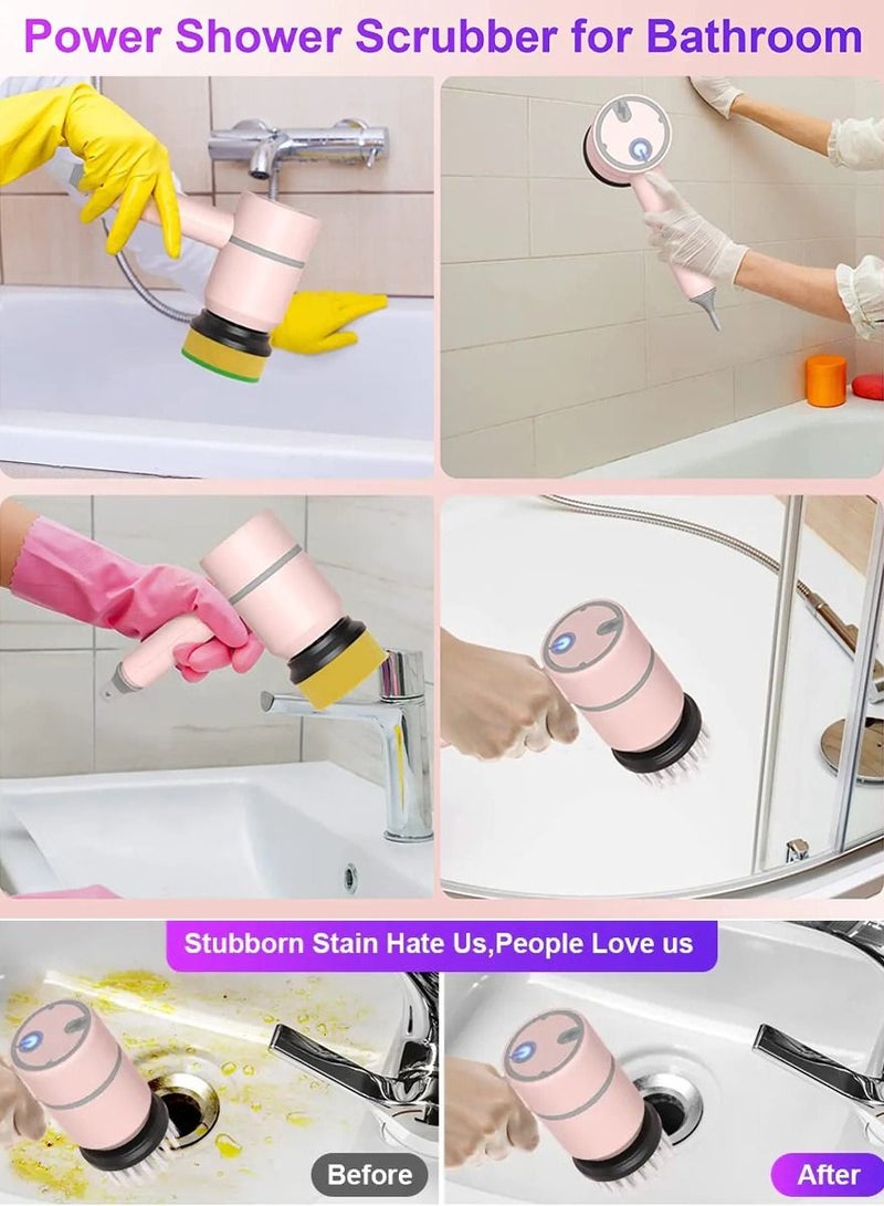 QUTOOB Electric Cordless Cleaning Brush Kit, 2 Brush Heads, Multi-Use Brush Scrubber, Perfect for Kitchen, Dishwashing, Bathtub, Tile, Sink, Stove, Windows, Floor, Car Cleaning, Outdoor - Image 2