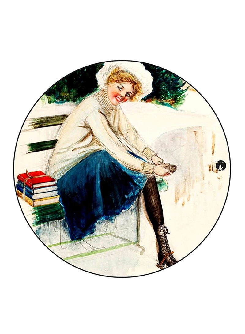 RKN Vintage Art Printed Mouse Pad  Multicolour