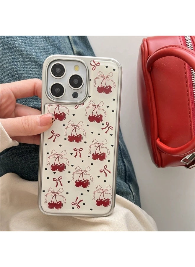 NIBEMINENT Bows And Cherries Protective TPU Case Cover For iPhone 15 Pro Max - Image 1