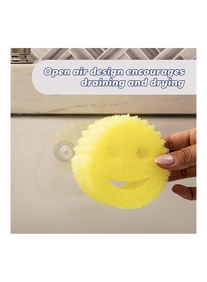 Scrub Daddy Sponge Holder with Suction Cups, Smart Storage Sponge Organizer for Kitchen Sink, Drainable Sponge Holder for Scrub Daddy and Most Dish Sponges, Clear Design - Image 3
