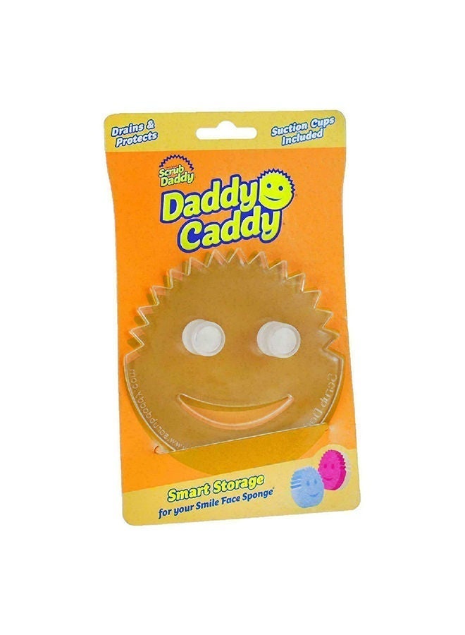 Scrub Daddy Sponge Holder with Suction Cups, Smart Storage Sponge Organizer for Kitchen Sink, Drainable Sponge Holder for Scrub Daddy and Most Dish Sponges, Clear Design - Image 1