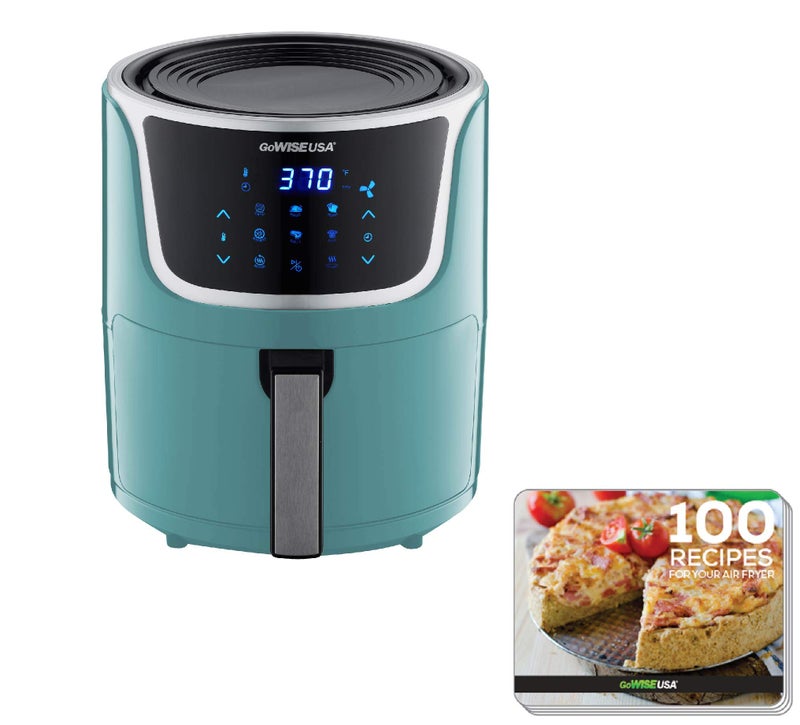 GoWISE GoWISE USA GW22964 5 Quart Electric Air Fryer with Digital Touchscreen  Recipe Book 5Qt MintSilver