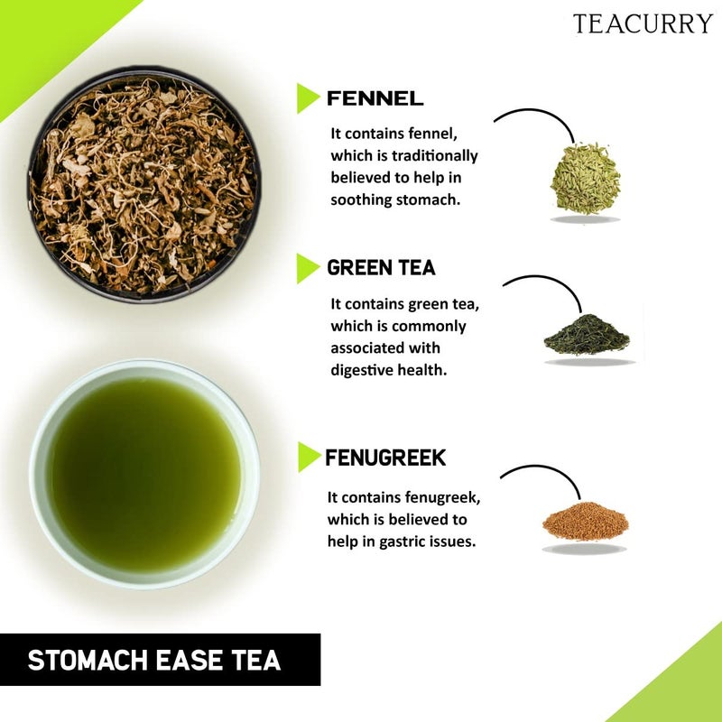 TEACURRY Digestion Tea - 50 Gram / 25 Cups | Helps To Improves Digestive Health, Indigestion | Herbal Tea For Digestion | 100% Natural | Stomach Ease Tea - Image 2
