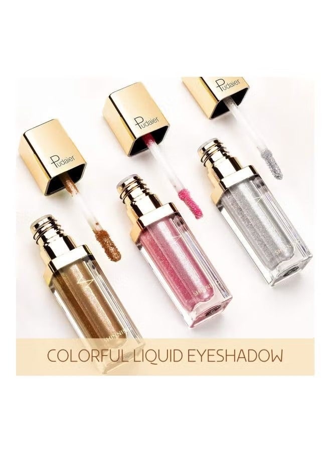 pudaier 3-Piece Glitter Shadow Set Red/Gold/Silver - Image 2