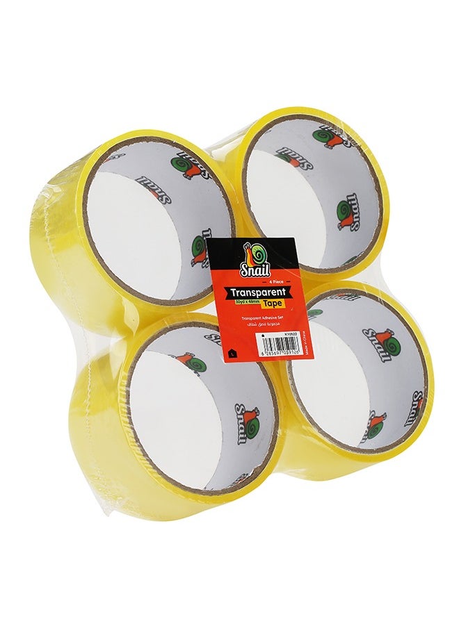 LAWAZIM Transparent Adhesive set 4 Piece 30yardx48mm| Clear Tape Transparent Wrapping | Tape Refill Stationery | Clear Refill Roll for Office Home School  - Image 4