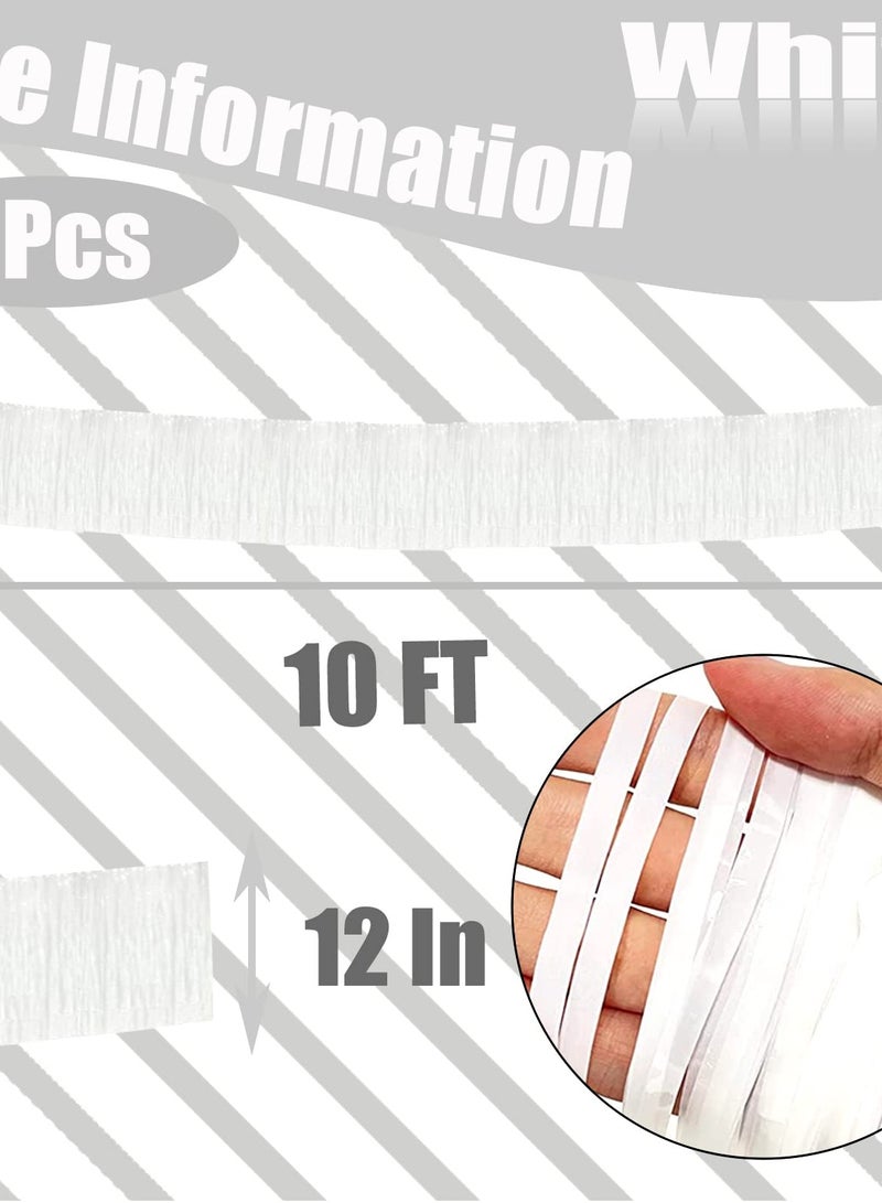 Excefore 6 Pack 10 Feet Silver Foil Fringe Garland, Metallic Tinsel Streamers Banner for Parade Floats, Wedding, Birthday Party Decorations, Wall Hanging Fringe Curtain Backdrop Banner - Image 2