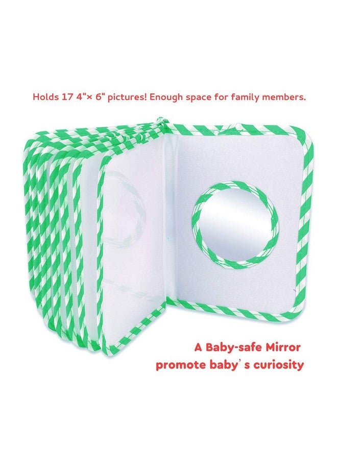 AUVCAS Baby Photo Album, Green, 4x6 Inch, Soft Cloth Cover, Holds 4x6 Inch Photos - Image 4