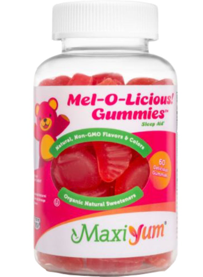 1mg Melatonin Gummies – Kids Melatonin Chewables with Natural Cherry & Orange Flavor – Adult and Baby Sleep Help Supplement to Support Restful Nights (60 Count)