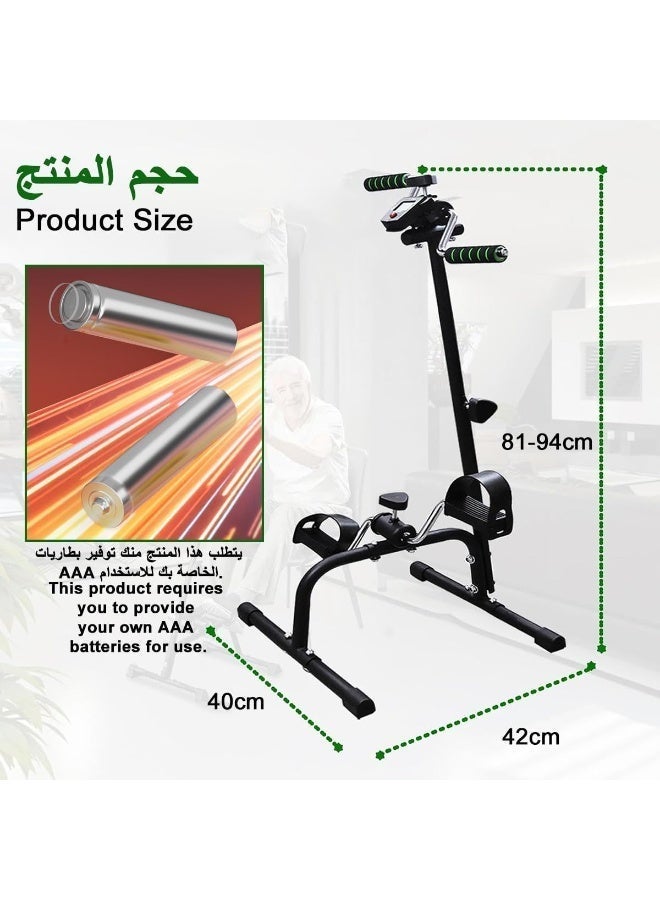 RION Pedal Exerciser Bike for Seniors Portable Cycle Machine for Arms and Legs Knee with LCD Monitor Counter Physical Peddler Exercise Equipment Upper and Lower Limb Trainer for Great Gift Elderly Home Gym - Image 4