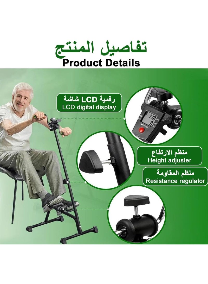 RION Pedal Exerciser Bike for Seniors Portable Cycle Machine for Arms and Legs Knee with LCD Monitor Counter Physical Peddler Exercise Equipment Upper and Lower Limb Trainer for Great Gift Elderly Home Gym - Image 2